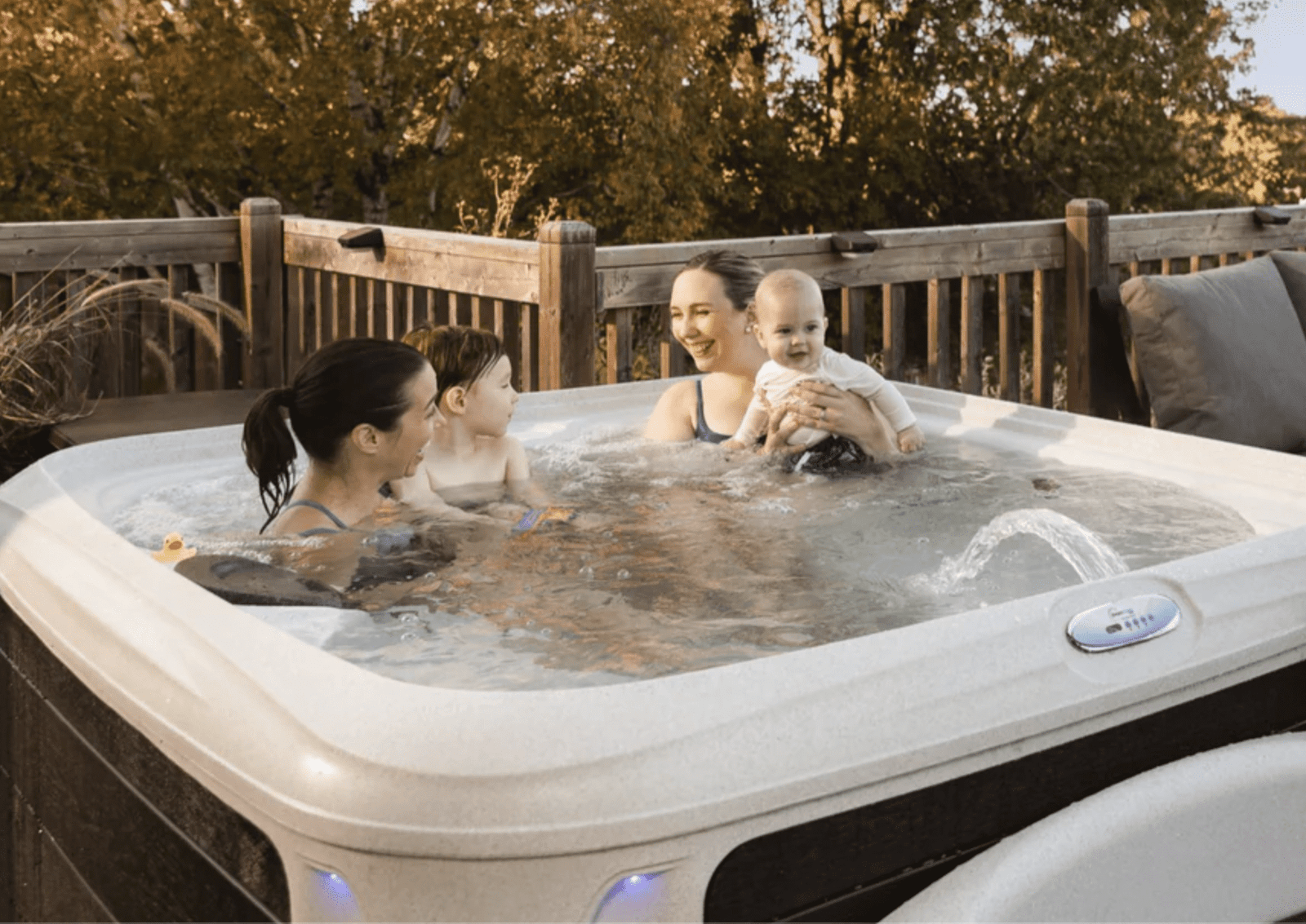 Portable Spas & Hot Tubs At Mr. Pool of Pasco & Crystal River 20 dream maker spa with people inside